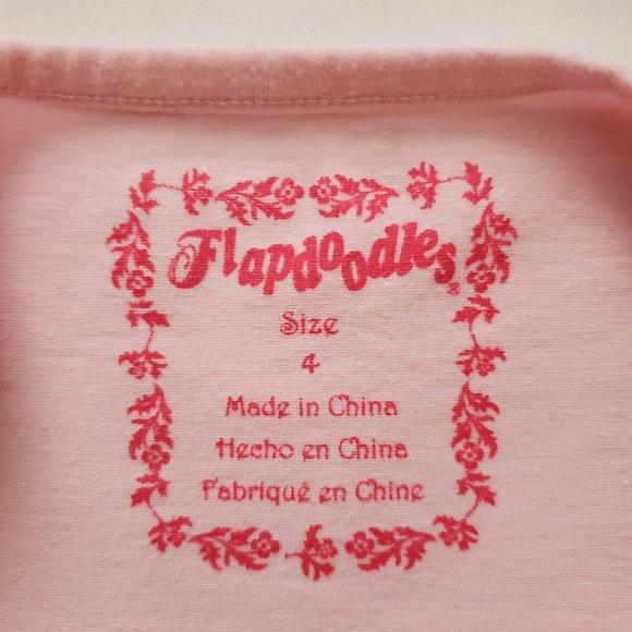 Flapdoodles Kids Girls LOVE And Hearts Unicorn Pink Long Sleeve Shirt Size 4 - Picture 8 of 11